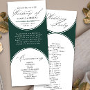 Search for emerald green wedding programs Simple