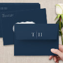 Search for navy blue wedding envelopes Return address