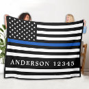 Search for thin blue line blankets Police officer