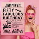 Search for pink 50th birthday invitations Fun