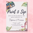 Search for sip and paint birthday invitations Watercolor