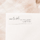 Search for save the date labels Minimalist