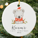 Search for koala bear ornaments First christmas