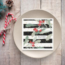 Search for black and white stripes napkins Christmas party