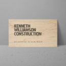 Search for wood business cards construction