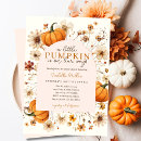 Search for little pumpkin baby shower invitations floral