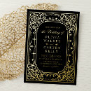 Search for art deco wedding invitations black and gold