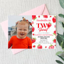 Search for strawberry birthday invitations Two sweet