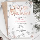 Search for girl deer birthday invitations Snowflakes