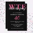 Search for humorous 40th birthday invitations Unique