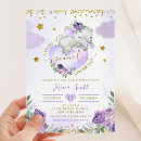 Search for purple elephant baby shower invitations Sweet little peanut