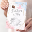 Search for touchdown or tutus gender reveal invitations Blue or pink