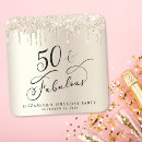 Search for 50th birthday coasters 50 and fabulous