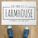 Search for farmhouse doormats Black and white