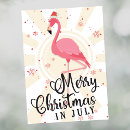 Search for pink flamingo christmas cards Christmas in july