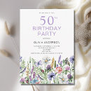 Search for purple 50th birthday invitations Trendy