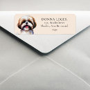 Search for shih tzu return address labels Watercolor