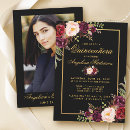 Search for pink black quinceanera invitations Flowers