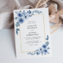 Search for dusty blue and gold wedding invitations Elegant