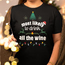 Search for christmas wine tshirts Most likely to