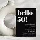 Search for black and white 50th birthday invitations Trendy