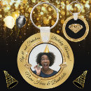 Search for birthday favors keychains Black and gold