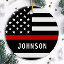 Search for firefighter ornaments Thin red line