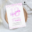 Search for girly invitations glitter