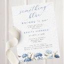 Search for hydrangea bridal shower invitations Blue and white