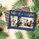 Search for merry bright christmas cards retro
