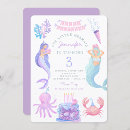 Search for mermaid birthday invitations octopus