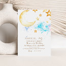 Search for moon 1st birthday invitations Over the moon