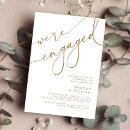 Search for elegant engagement party invitations Gold