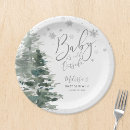 Search for winter baby shower plates Baby its cold outside