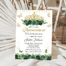 Search for emerald green quinceanera invitations Elegant girly