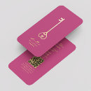 Search for pink real estate business cards Realty