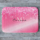 Search for hot pink bath mats Dripping glitter