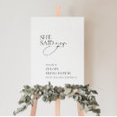 Search for she said yes wedding signs Black and white
