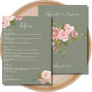 Search for blush and sage green wedding menus Watercolor