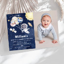 Search for space 1st birthday invitations Modern space party