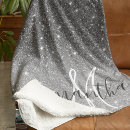 Search for glitter blankets Silver