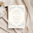 Search for floral border wedding invitations dusty blue