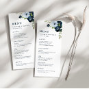 Search for dusty blue wedding menus Watercolor floral