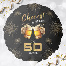 Search for 50th birthday balloons Black and gold