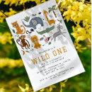 Search for wild one safari birthday invitations Kids