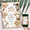 Search for wild one invitations pink
