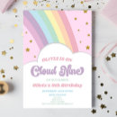 Search for rainbow clouds invitations Cloud nine