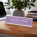 Search for purple name plates Executive