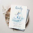 Search for polar bear baby boy shower invitations We can bearly wait