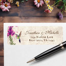 Search for hummingbird return address labels Flower
